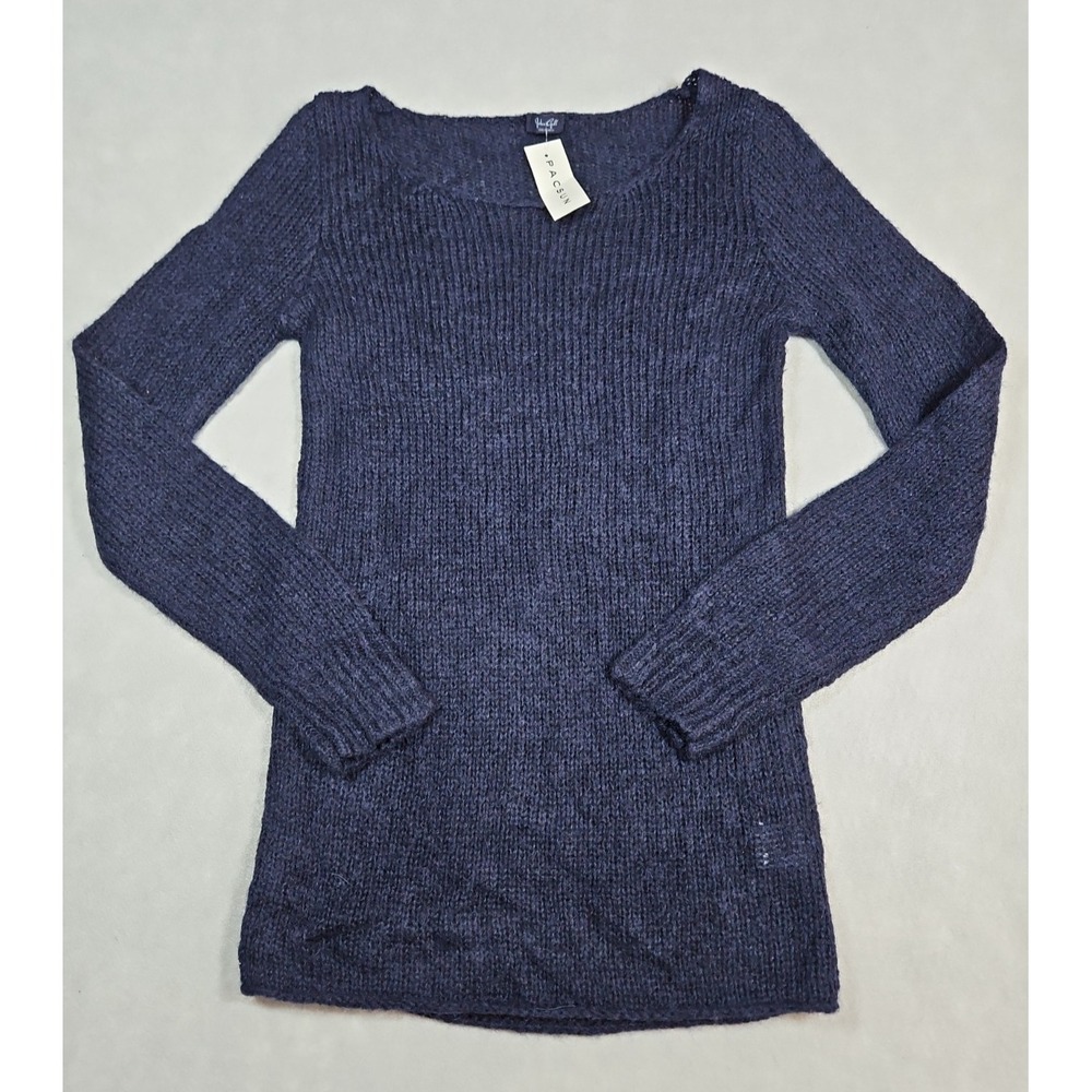 John Galt‎ Womens Blue Mohair Wool Blend Knit Sweater One Size (XS - S) NWT
